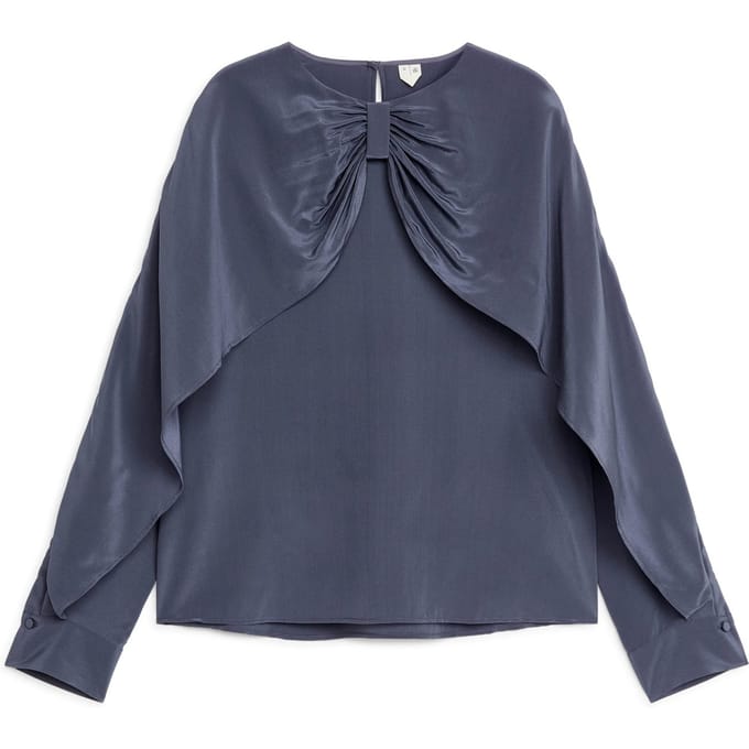 ARKET Herta Cape Top Blue Taglia: 34 | Maglie a manica lunga Outlet | Donna | Blu