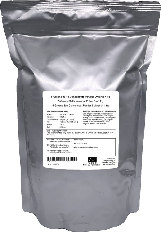 5-Greens Sap Concentraat Poeder - 1 Kg - Holyflavours