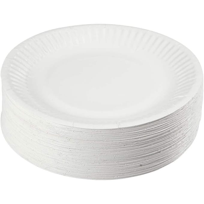 Creotime Papieren bord, d: 15 cm, 100 stuks