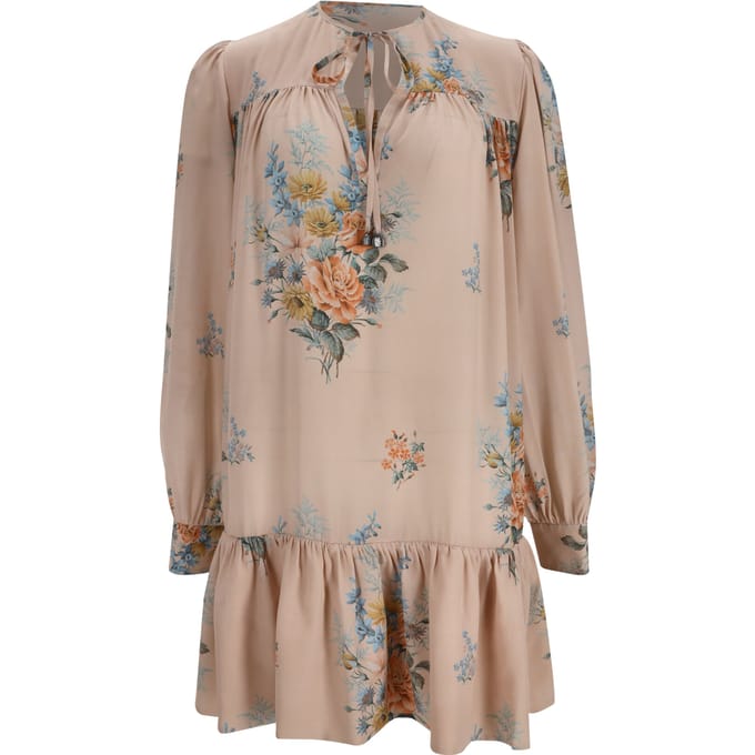 Alexander McQueen minijurk van zijde met bloemenprint