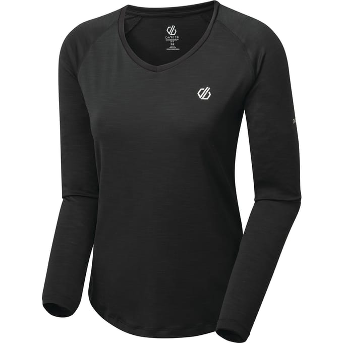 Dare 2B Dames/dames Discern T-shirt met lange mouwen (Zwart)