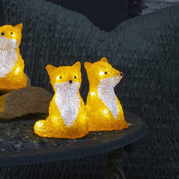 Konstsmide Season LED lichtfiguur Vos, 5 per set als ketting