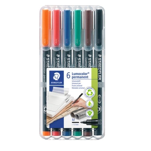 STAEDTLER Lumocolor permanent universele pen M 317 - Box 6 kleuren