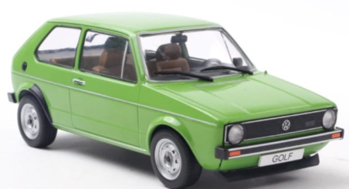 Volkswagen Golf I 1974 Groen Modelauto 1/24 Whitebox