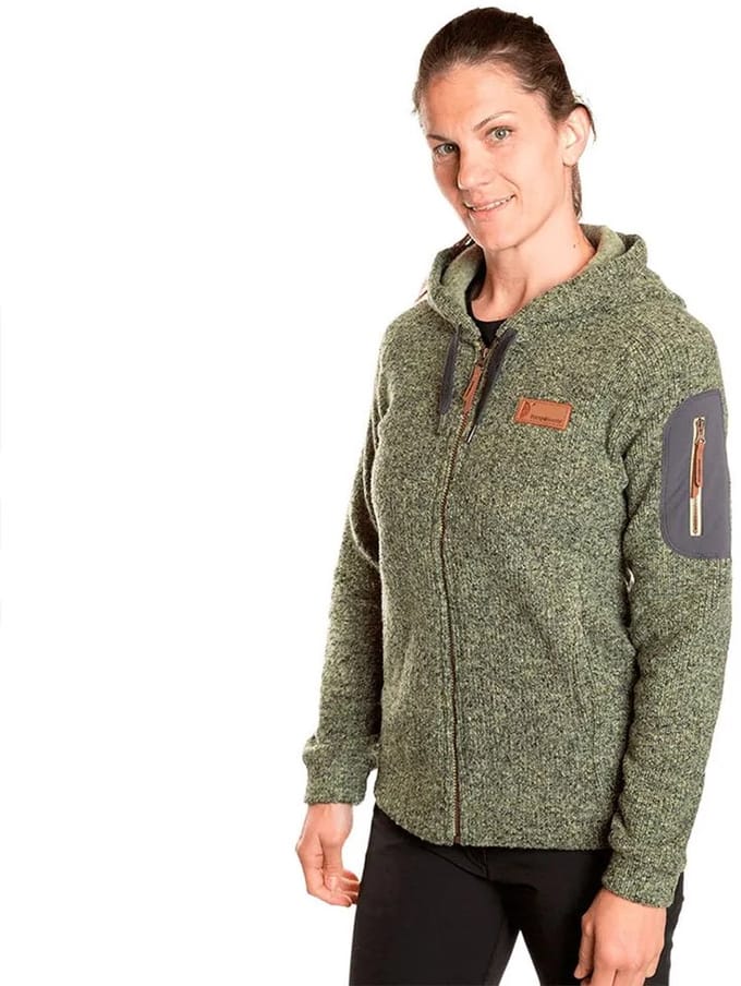 Trangoworld Gower Fleece Met Kap Groen L Vrouw