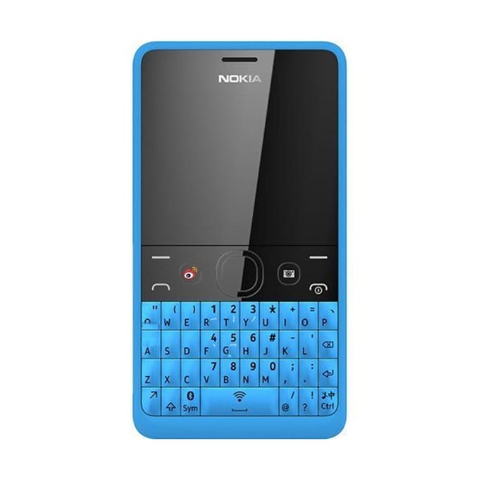 Téléphone Mobile Nokia Asha 210 2013 Original Nokia Reconditionné Avec 2 SIM Dual SIM No charger bleu