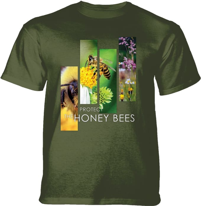 T-shirt Protect Bee Split Portrait Green M