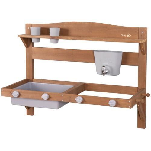 ROBA Speel- en modderkeuken, om op te hangen. (Teak)