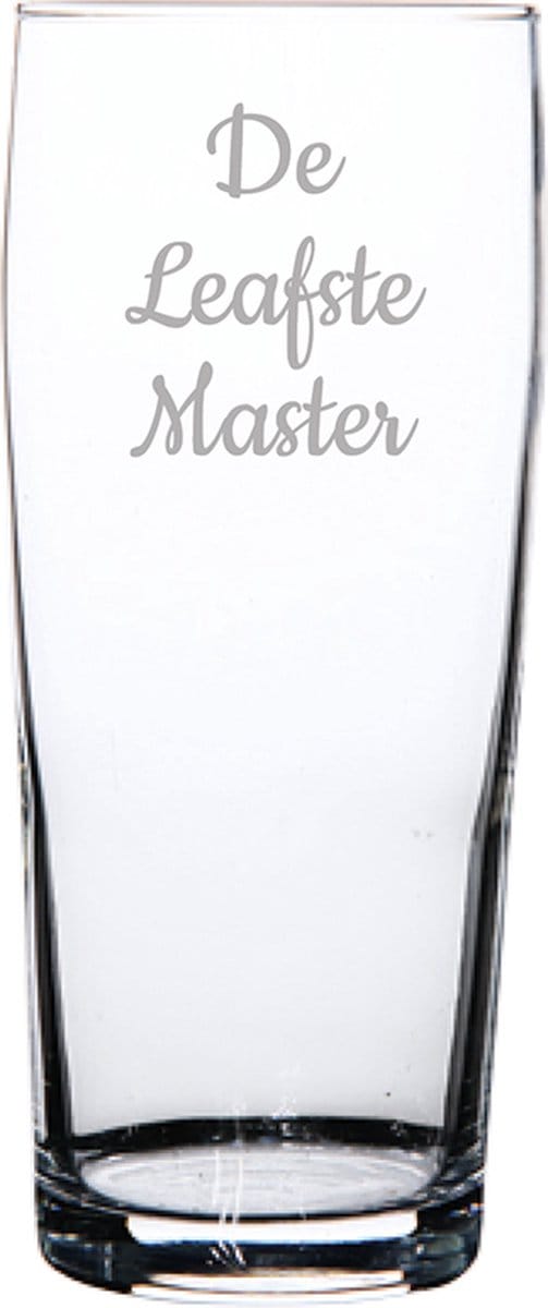 Gegraveerde bierfluitje 19cl De Leafste Master