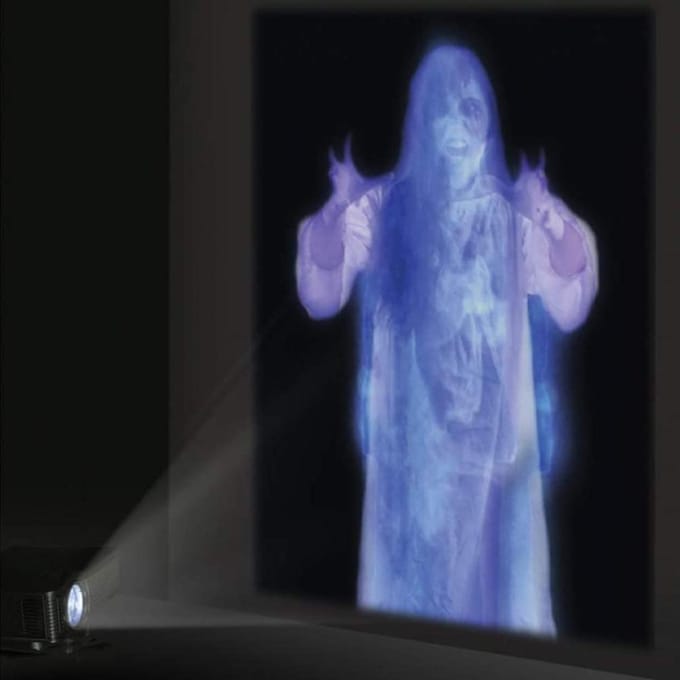 Stoffen Achterprojectiescherm voor Virtuele Halloween- en Kerstraamprojectievideo's wit