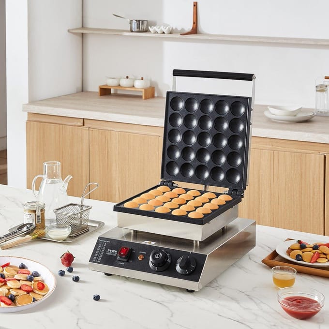 25PCS 43mm Mini Machine à Pancakes Hollandais Commercial Dorayaki Cuiseur 1700W