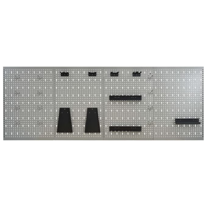vidaXL - Gaatjespaneel - wandgemonteerd - 4 - st - 40x58 - cm - staal