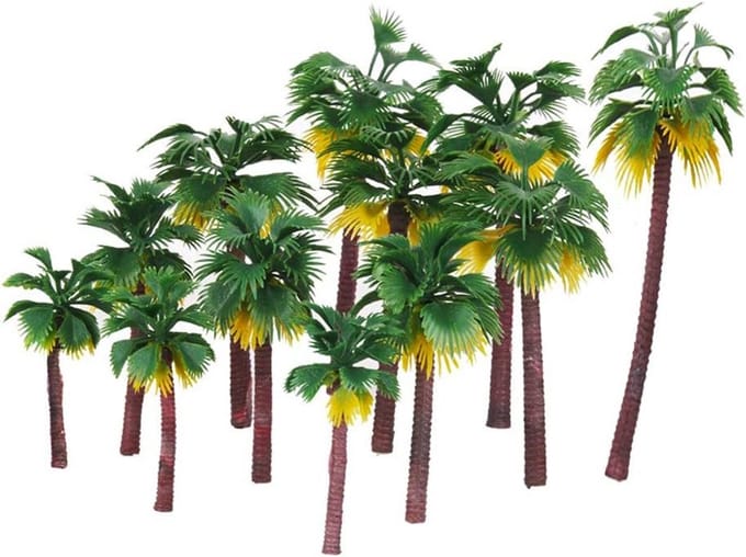 Model Trein Bomen - Landschap Decoratie - Diorama Bouw - Set van 12 - Groen