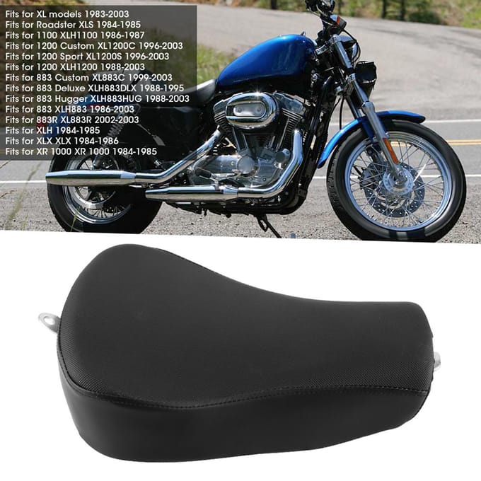 Coussin de siège avant pour conducteur de moto, compatible avec Roadster XLS (1984-1985) black