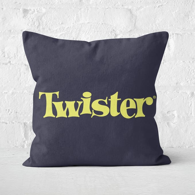 Twister Black Square Cushion - 40x40cm - Soft Touch