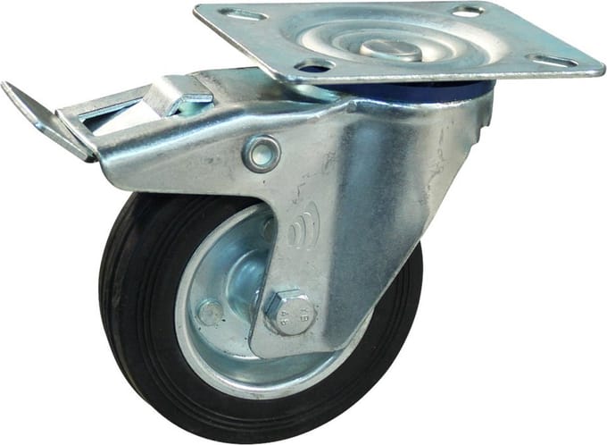 Zwenkwiel 100 +Rem Pl85X105 Rubb Stl Rl