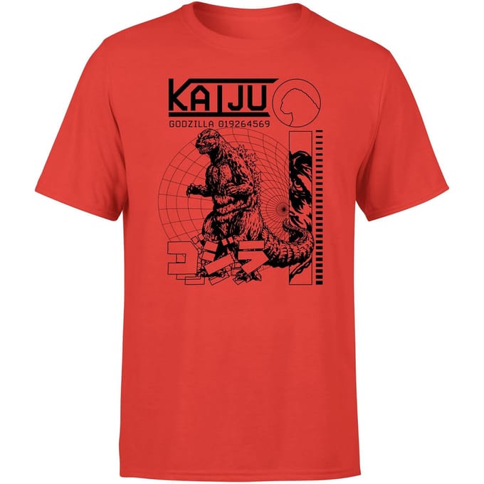 Godzilla Kaiju Unisex T-Shirt - Red - L