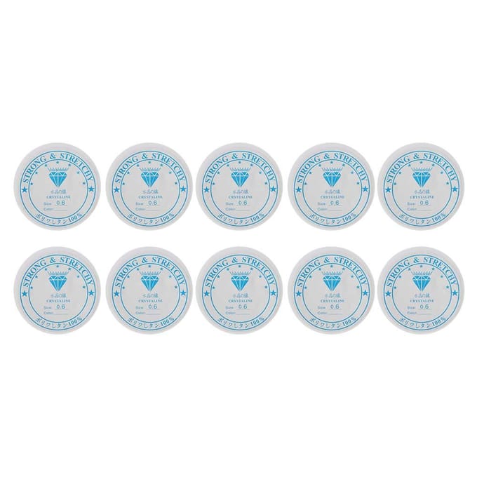 Fil Élastique en Cristal Transparent Fil de Perles pour la Fabrication de Bijoux (0.6mm * 15m) white