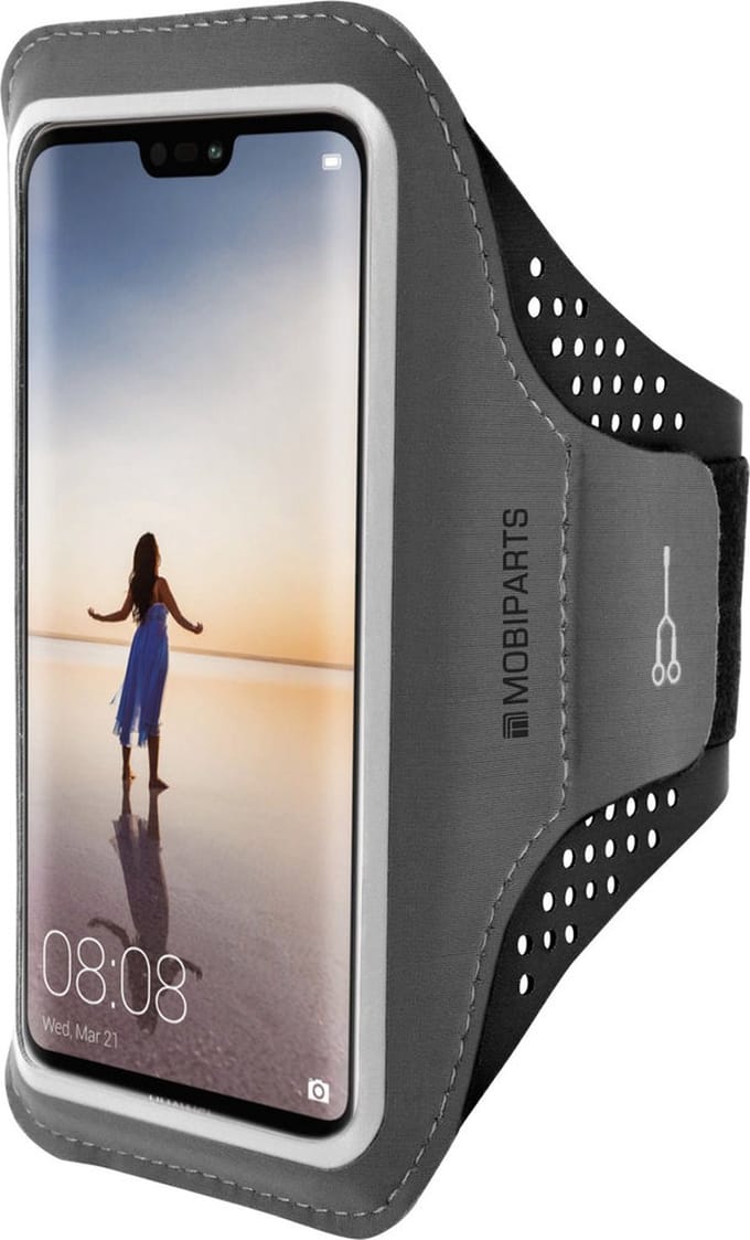 Hardloop Sportarmband geschikt voor Huawei P20 Lite (2018) - Zwart - Mobiparts
