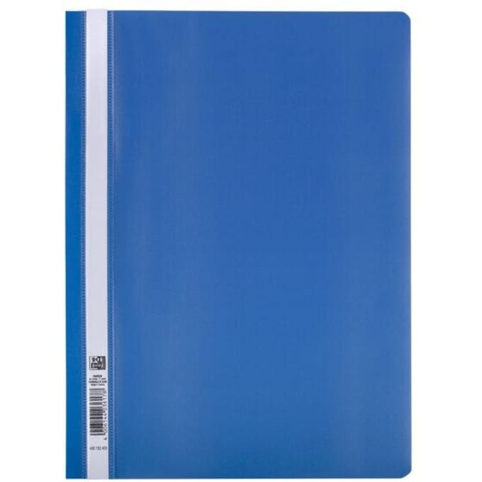 Oxford 400152403, Conventionele hechtmap, A4, Polypropyleen (PP), Blauw, Transparant, Landschap/portret, 160 vel