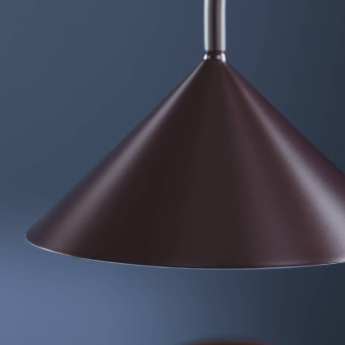 FRANDSEN LED vloerlamp op accu Grasp, rood, hoogte 72 cm, metaal