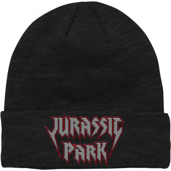 Jurassic Park Rock Theme Embroidered Logo Beanie