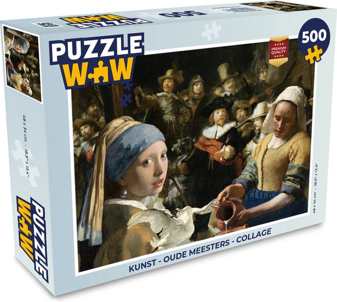 Puzzel Kunst - Oude meesters - Collage - Legpuzzel - Puzzel 500 stukjes