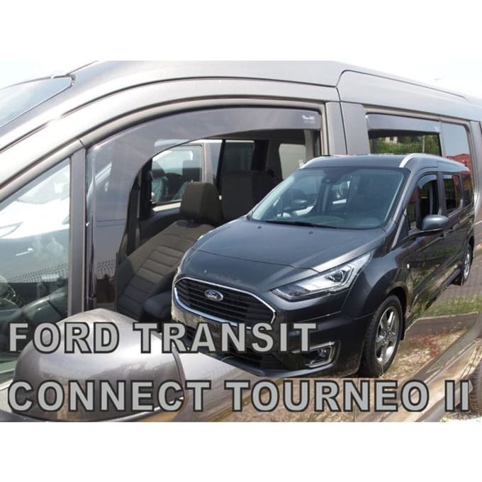 Déflecteurs d'air - HEKO - Ford Transit/Tourneo 2 (2013-2022) - 4 pcs - Teinté fumé - Montage sans perçage