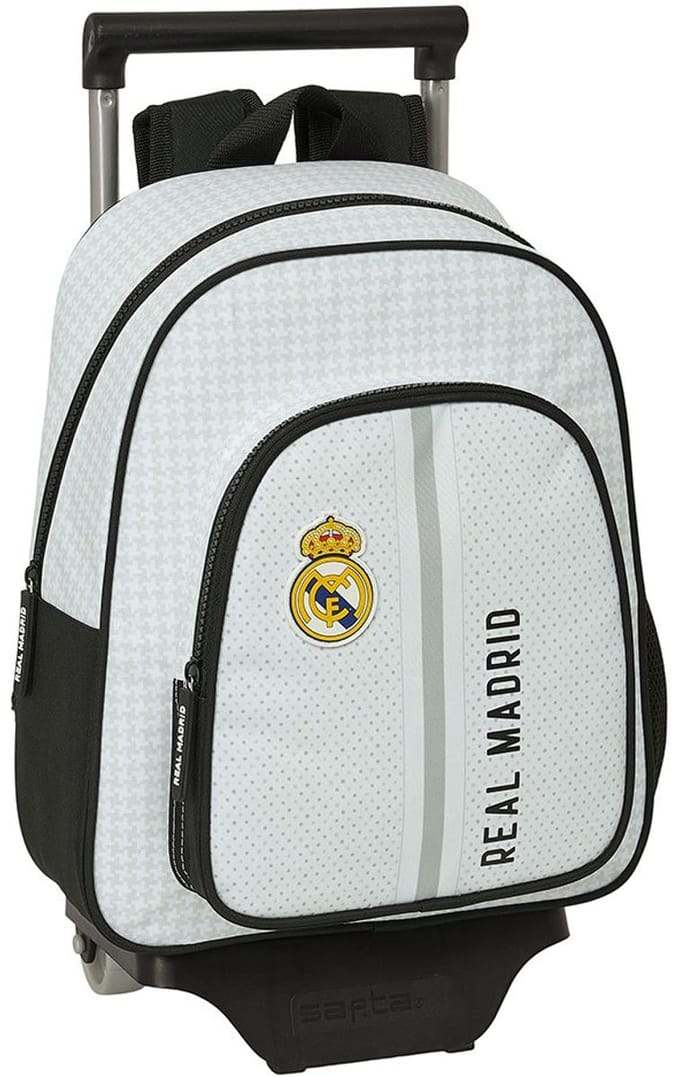 Safta Real Madrid First Kit 24/25 Rugzak Met Wielen Grijs,Wit Kinderen