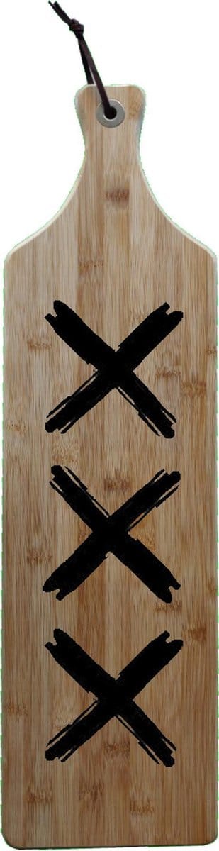 Borrelplank Amsterdam - XXX- 17x63cm - Serveerplank