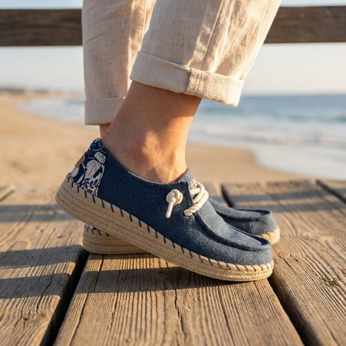 Hey Dude Wendy Instappers blauw Textiel - Maat 37
