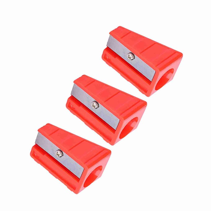 3 stuks Draagbare Mini Biljart Keu Tip Trimmer Shaper Tapper Reparatiegereedschap Accessoire (Rood) red