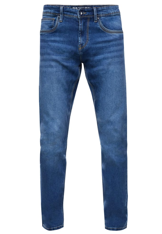 Koningsblauwe gebruikte jeansbroek "MELVIN" Slim Fit katoen-stretch