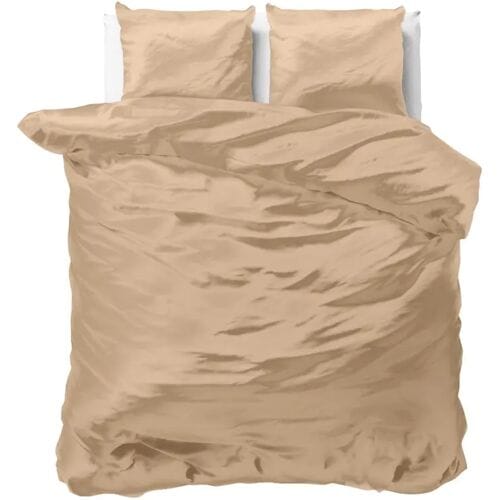 Sleeptime Dekbedovertrek Beauty Skin Care Taupe - Eenpersoons 140 x 200/220 cm + 1 kussensloop