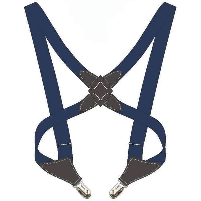 Elastische Bandclip, Zijclip Kruis Volwassen Heren- en Damesbretels gray