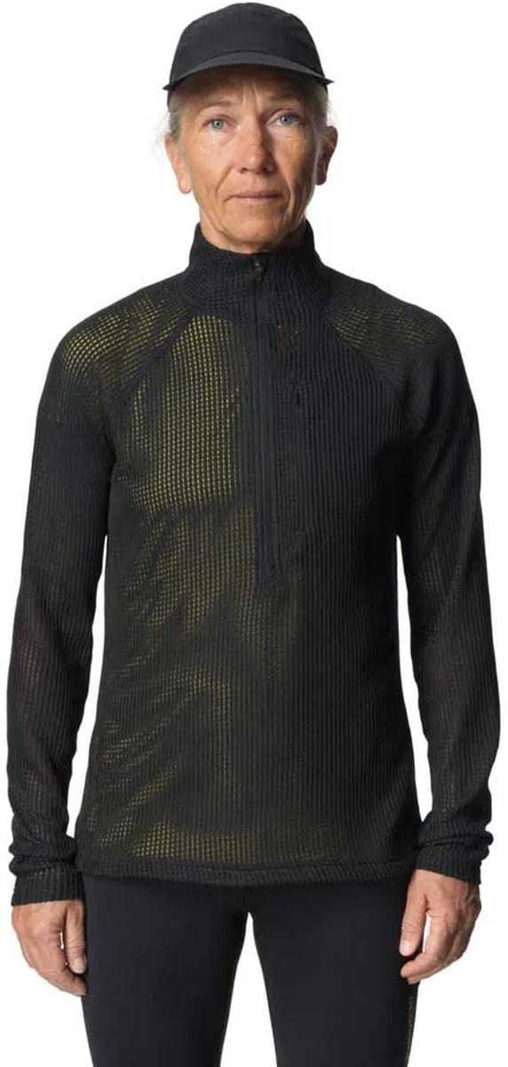 Houdini Pace Flow Sweatshirt Met Halve Rits Zwart L Vrouw