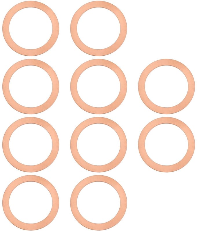 Dailygoods- Afdichtring 10 Stuks - Dichtingsring - Afdichtingskit - Afdichtingsring - Waterdicht - Koper 32x22x1mm - Dichting