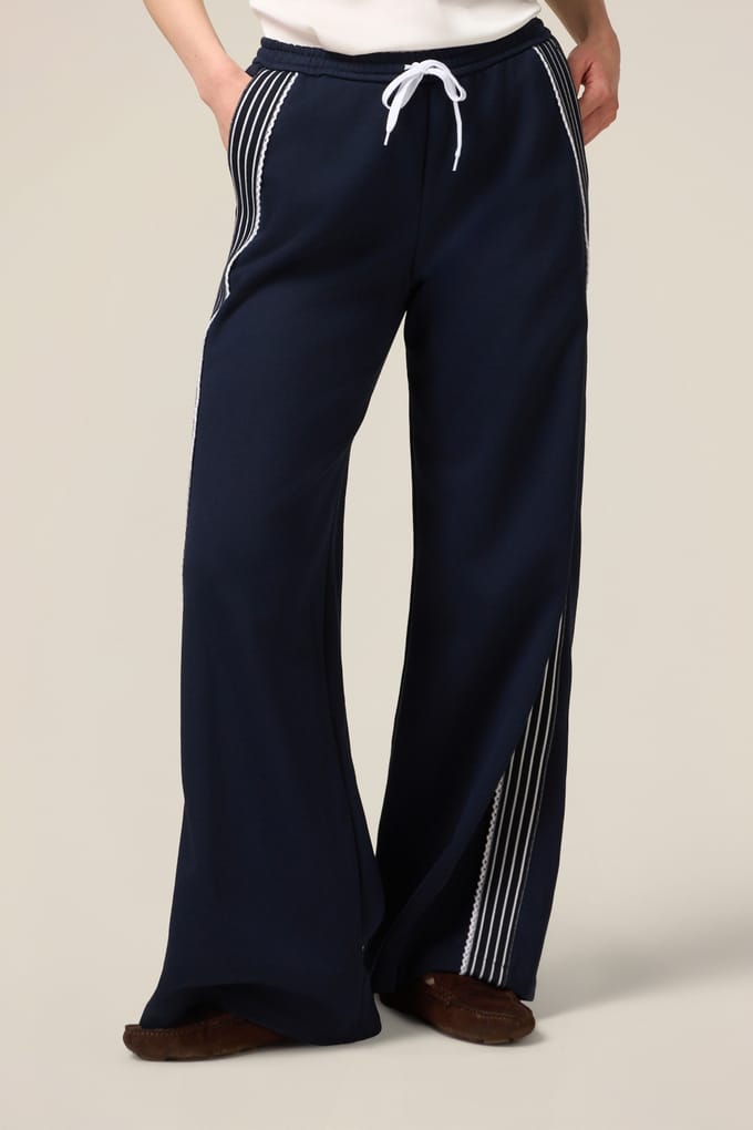 Oltre Wide-leg Sweatpants Maat: Blue Maat: S | Joggingbroeken Outlet | Dames | Blauw