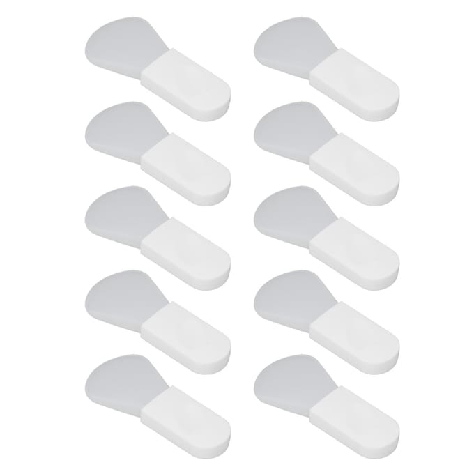 10 stuks siliconen maskerborstel mini korte handgreep modderapplicator draagbaar gezichtsschoonheidsgereedschap white