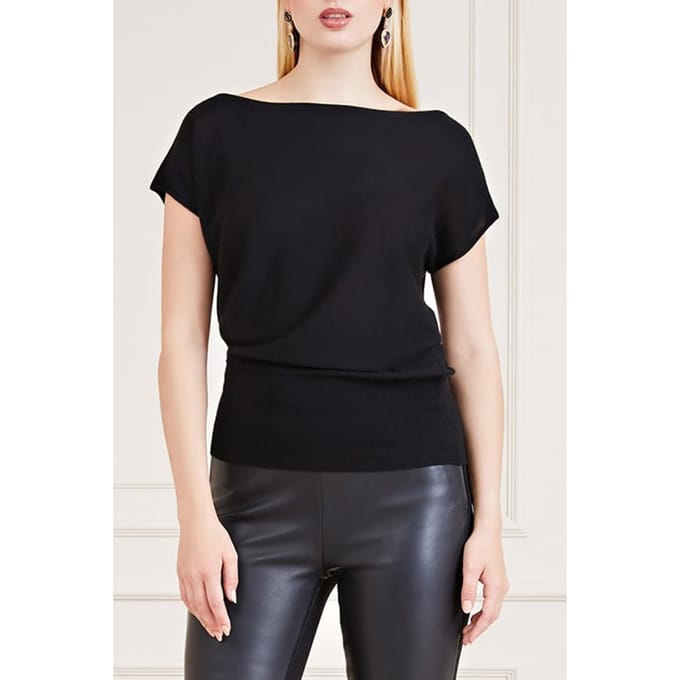GUESS Marciano By  Amelie Off Shoulder Jet Black A996 Größe: XS | Pullover Outlet | Damen | Schwarz