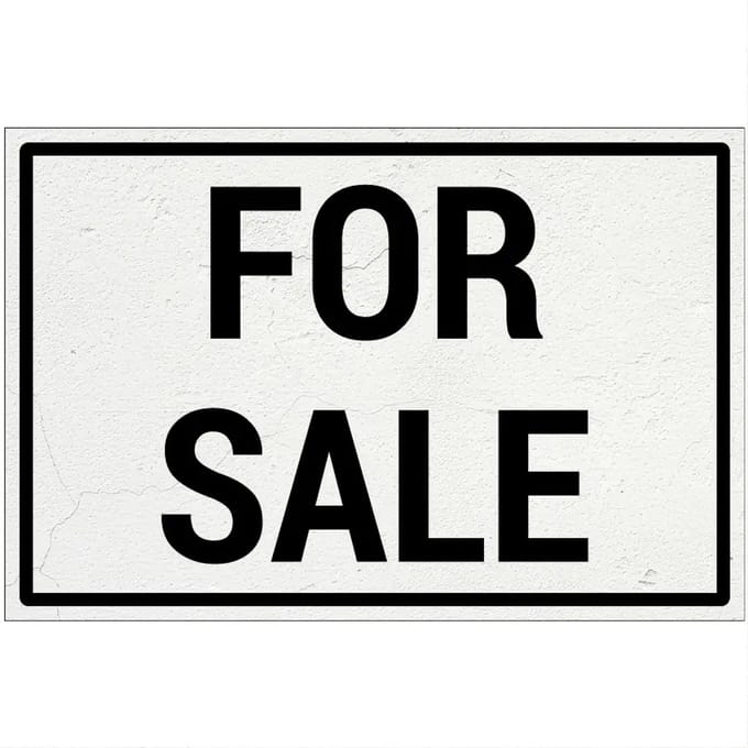 For sale bord | Forex Re materiaal | 30 x 20 cm