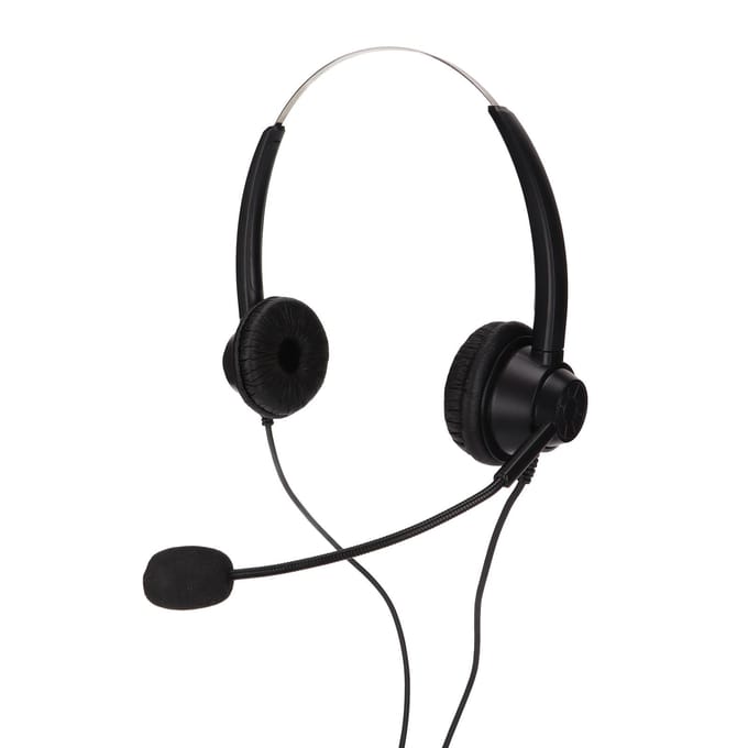 Klantenservice Headset Ruisonderdrukkend RJ9-stekker Binauraal Bekabeld Telefoon Headset met Microfoon voor