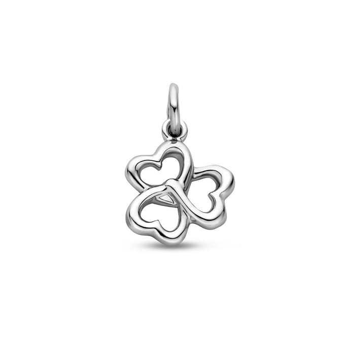 zilver gerhodineerd hanger hartjes 1338367