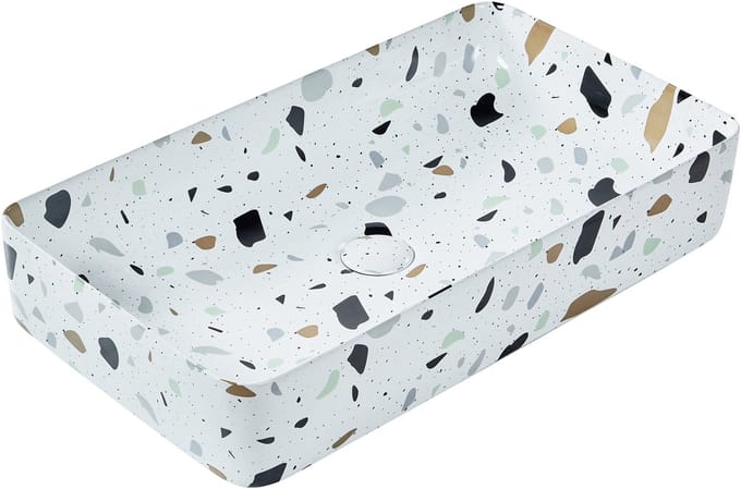 NULES - Wastafel - Terrazzo - 51 x 34 cm - Keramiek