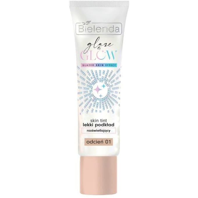 Bielenda GLAZE &amp; GLOW Skin Tint Light Illuminating Foundation Shade 01 30 ml
