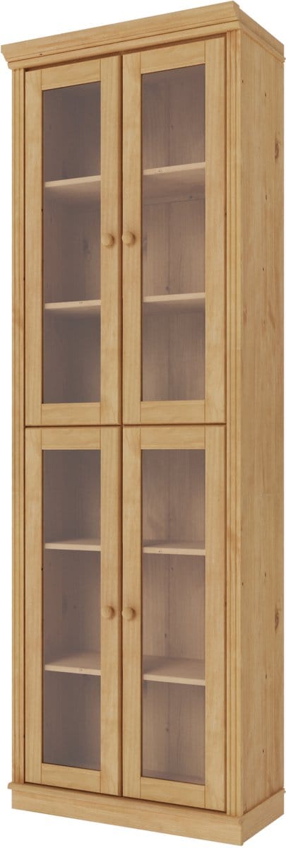 Anita- Boekenkast Glazen Deuren 4 pcs SW