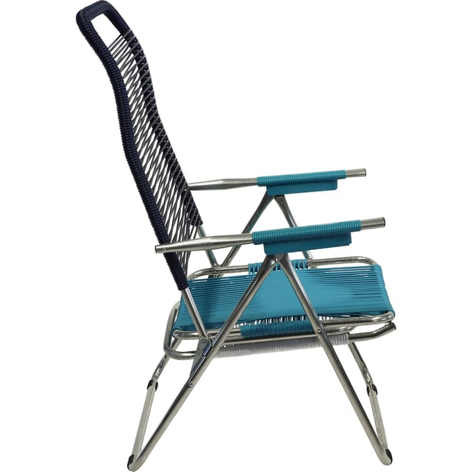 Fiam Spaghetti ligstoel - multicolor blauw - aluminium