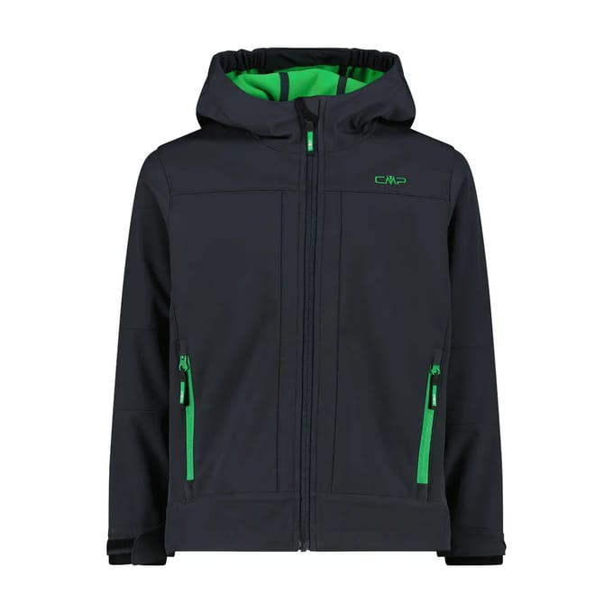 Cmp Fix Hood 3a00094 Softshelljack Grijs 4 Years Jongens