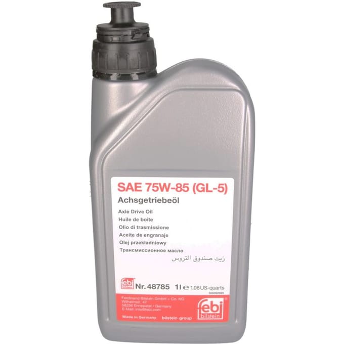 Febi Bilstein 75W85 GL5 Versnellingsbakolie - 1 liter - geel - 48785