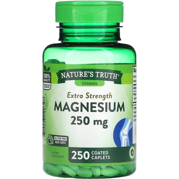 Nature's Truth, Magnesium, Extra Strength, 250 mg, 250 Coated Tablets